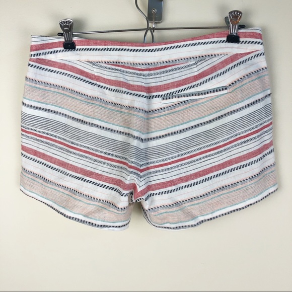 JOIE Merci Linen striped Shorts SZ 0 front zip - Picture 5 of 9